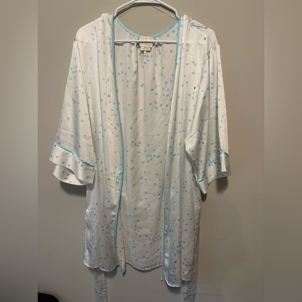 Kate Spade Dream A Little Dream Satin Robe Size L/XL